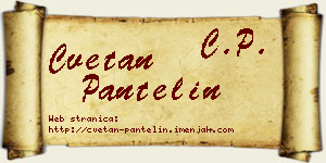 Cvetan Pantelin vizit kartica